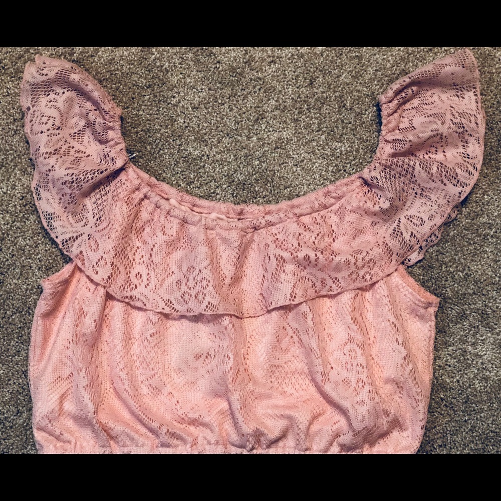 NWT Charlotte Russe Crop Top Size XL Powder Pink